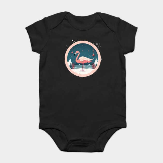 Flamingo Flock Sunset, Love Flamingos Baby Bodysuit by logiamerch
